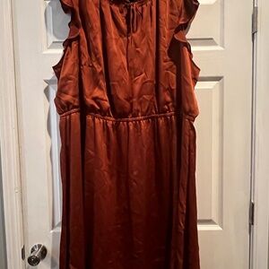 Rust Orange Sleeveless Dress